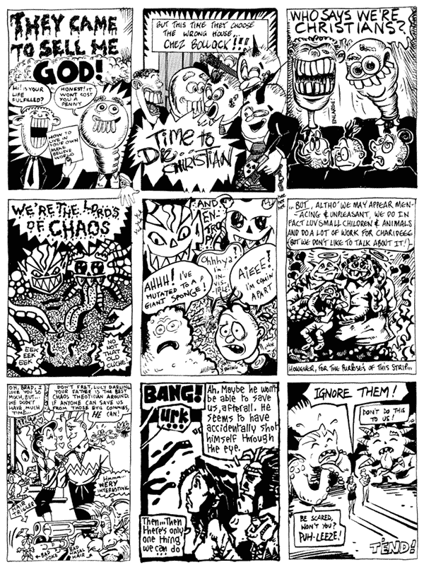 1 Richard Argent 2 Alex Mason 3 mooncat4 Andi Watson 5 Lee Kennedy 6 Martin Meeks7 Nigel Lowrey 8 Simon Gane 9 Lee Brimicombe WoodAll artwork � individual artists. Not to be reproduced without permission